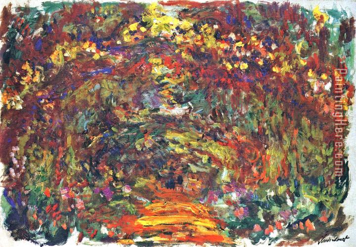 Claude Monet Path Under The Rose Trellises Giverny